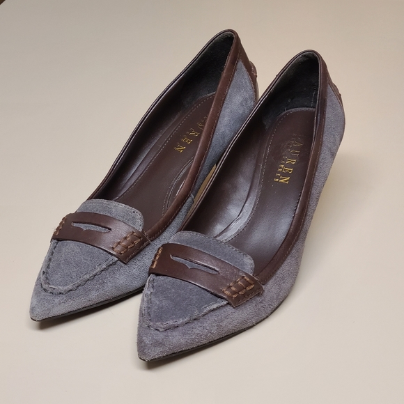 Lauren Ralph Lauren Shoes - Lauren Ralph Lauren Edeena suede heels size 6 1/2